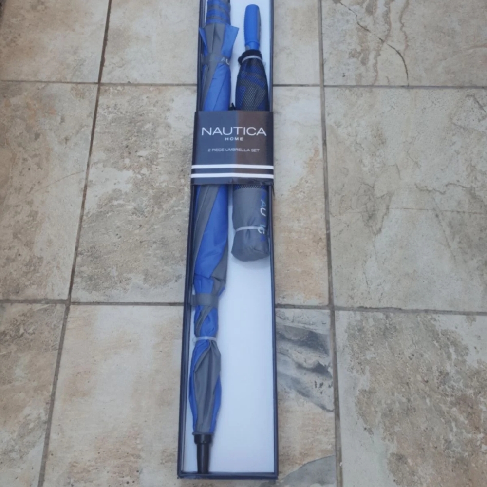 🎁NAUTICA Home Umbrella  2 piece set🎁gift wrapped